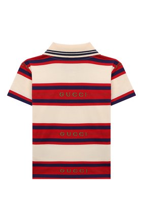 Детский хлопковое поло GUCCI красного цвета по цене 19000 руб., арт. 660748/XJDJ3 | Фото 2 Детский хлопковое поло GUCCI красного цвета, арт. 660748/XJDJ3 | Фото 2 (Рукава: Короткие; Материал внешний: Хлопок)