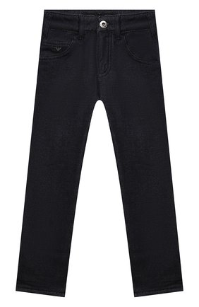 Детские джинсы EMPORIO ARMANI темно-синего цвета по цене 19750 руб., арт. 6K4J45/4D2AZ | Фото 1 Детские джинсы EMPORIO ARMANI темно-синего цвета, арт. 6K4J45/4D2AZ | Фото 1 (Материал внешний: Хлопок; Материал подклада: Хлопок; Ростовка одежда: 10 - 11 лет | 140 - 146см, 13 - 15 лет | 158 см, 16 лет | 164 см, 4 года | 104 см, 5 лет | 110 см, 6 лет | 116 см, 7 лет | 122 см, 8 лет | 128 см)
