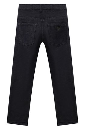 Детские джинсы EMPORIO ARMANI темно-синего цвета по цене 19750 руб., арт. 6K4J45/4D2AZ | Фото 2 Детские джинсы EMPORIO ARMANI темно-синего цвета, арт. 6K4J45/4D2AZ | Фото 2 (Материал внешний: Хлопок; Материал подклада: Хлопок; Ростовка одежда: 10 - 11 лет | 140 - 146см, 13 - 15 лет | 158 см, 16 лет | 164 см, 4 года | 104 см, 5 лет | 110 см, 6 лет | 116 см, 7 лет | 122 см, 8 лет | 128 см)
