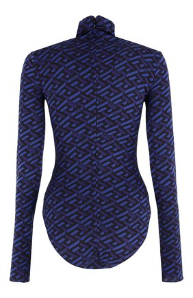 Женское шелковое боди VERSACE синего цвета по цене 75500 руб., арт. 1002161/1A01805 | Фото 2 Женское шелковое боди VERSACE синего цвета, арт. 1002161/1A01805 | Фото 2