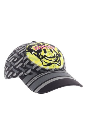 Мужской хлопковая бейсболка VERSACE серого цвета по цене 37600 руб., арт. 1001590/1A01916 | Фото 1 Мужской хлопковая бейсболка VERSACE серого цвета, арт. 1001590/1A01916 | Фото 1