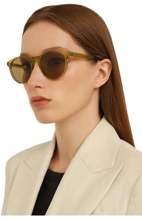 Женские солнцезащитные очки LORO PIANA желтого цвета, арт. FAL0261 | Фото 2 (Тип очков: С/з)