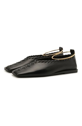 Женские кожаные балетки ballerina JIL SANDER черного цвета по цене 49950 руб., арт. JS30217A-14001 | Фото 1 Женские кожаные балетки ballerina JIL SANDER черного цвета, арт. JS30217A-14001 | Фото 1 (Материал внутренний: Натуральная кожа; Подошва: Плоская; Каблук высота: Низкий)