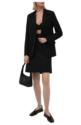 Женские кожаные балетки ballerina JIL SANDER черного цвета по цене 49950 руб., арт. JS30217A-14001 | Фото 2 Женские кожаные балетки ballerina JIL SANDER черного цвета, арт. JS30217A-14001 | Фото 2 (Материал внутренний: Натуральная кожа; Подошва: Плоская; Каблук высота: Низкий)
