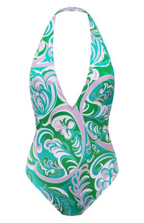 Женский слитный купальник EMILIO PUCCI зеленого цвета по цене 35150 руб., арт. 1RMC10/1R887 | Фото 1 Женский слитный купальник EMILIO PUCCI зеленого цвета, арт. 1RMC10/1R887 | Фото 1