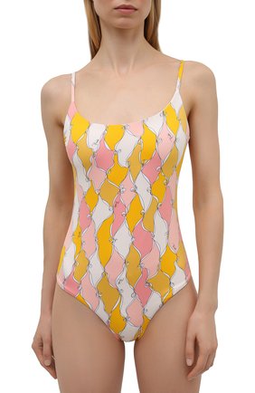 Женский слитный купальник EMILIO PUCCI желтого цвета по цене 27300 руб., арт. 1RMC32/1R777 | Фото 2 Женский слитный купальник EMILIO PUCCI желтого цвета, арт. 1RMC32/1R777 | Фото 2