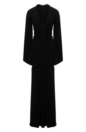 Женское платье из вискозы TOM FORD черного цвета по цене 227500 руб., арт. ABJ590-FAX162 | Фото 1 Женское платье из вискозы TOM FORD черного цвета, арт. ABJ590-FAX162 | Фото 1 (Длина Ж (юбки, платья, шорты): Макси; Материал внешний: Вискоза; Рукава: Длинные; Стили: Гламурный; Кросс-КТ: Трикотаж; Случай: Вечерний; Женское Кросс-КТ: Платье-одежда)