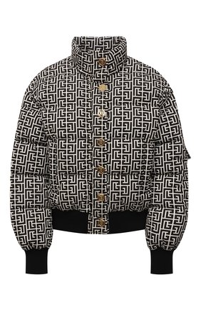 Женская пуховая куртка BALMAIN черно-белого цвета по цене 221500 руб., арт. WF1TP010/I710 | Фото 1 Женская пуховая куртка BALMAIN черно-белого цвета, арт. WF1TP010/I710 | Фото 1 (Материал утеплителя: Пух и перо; Длина (верхняя одежда): Короткие; Рукава: Длинные; Материал подклада: Синтетический материал; Материал внешний: Синтетический материал; Стили: Спорт-шик; Кросс-КТ: Куртка; Женское Кросс-КТ: Пуховик-куртка)