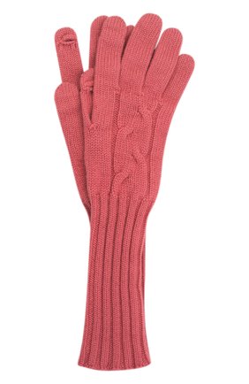 Женские кашемировые перчатки LORO PIANA розового цвета, арт. FAI8570 | Фото 1 (Материал: Шерсть, Кашемир, Текстиль)