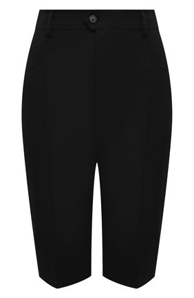 Женские шерстяные шорты SAINT LAURENT черного цвета по цене 66250 руб., арт. 661317/Y512W | Фото 1 Женские шерстяные шорты SAINT LAURENT черного цвета, арт. 661317/Y512W | Фото 1 (Материал внешний: Шерсть; Длина Ж (юбки, платья, шорты): Миди; Стили: Гламурный; Женское Кросс-КТ: Шорты-одежда)