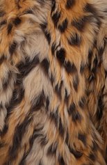 Женская шуба из овчины SAINT LAURENT леопардового цвета, арт. 664589/Y7YV2 | Фото 5 (Женское Кросс-КТ: Мех; Рукава: Длинные; Стили: Гламурный; Материал внешний: Натуральный мех; Длина (верхняя одежда): Короткие; Материал подклада: Купро)