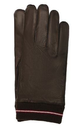 Мужские кожаные перчатки BALLY коричневого цвета, арт. M9P0030L-1S134/595 | Фото 1 (Мужское Кросс-КТ: Кожа и замша; Материал: Натуральная кожа)
