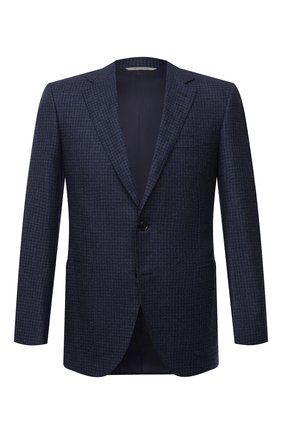 Мужской шерстяной пиджак CANALI темно-синего цвета по цене 99500 руб., арт. 11288/CF01257/112 | Фото 1 Мужской шерстяной пиджак CANALI темно-синего цвета, арт. 11288/CF01257/112 | Фото 1