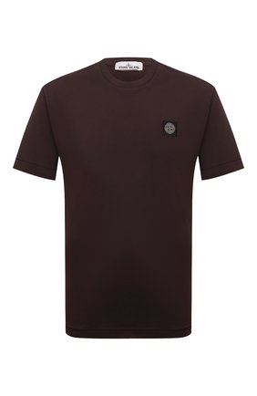 Мужская хлопковая футболка STONE ISLAND темно-коричневого цвета по цене 10500 руб., арт. 751524113 | Фото 1 Мужская хлопковая футболка STONE ISLAND темно-коричневого цвета, арт. 751524113 | Фото 1 (Материал внешний: Хлопок; Принт: Без принта; Рукава: Короткие; Длина (для топов): Стандартные; Стили: Кэжуэл)