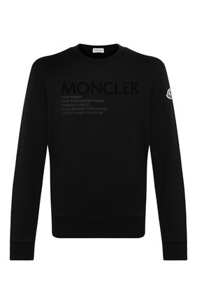 Мужской хлопковый свитшот MONCLER черного цвета по цене 35400 руб., арт. G2-091-8G000-48-899FL | Фото 1 Мужской хлопковый свитшот MONCLER черного цвета, арт. G2-091-8G000-48-899FL | Фото 1 (Материал внешний: Хлопок; Мужское Кросс-КТ: свитшот-одежда; Принт: С принтом; Стили: Гранж; Рукава: Длинные; Длина (для топов): Стандартные)