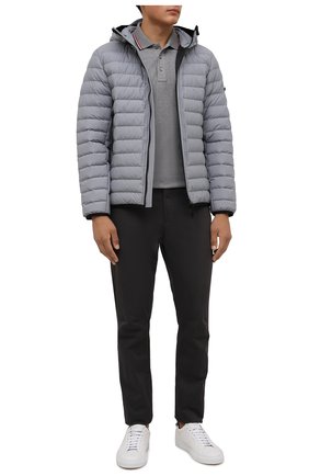 Мужское хлопковое поло MONCLER серого цвета по цене 22900 руб., арт. G2-091-8B701-00-84556 | Фото 2 Мужское хлопковое поло MONCLER серого цвета, арт. G2-091-8B701-00-84556 | Фото 2 (Материал внешний: Хлопок; Застежка: Пуговицы; Рукава: Длинные; Стили: Кэжуэл; Длина (для топов): Стандартные)