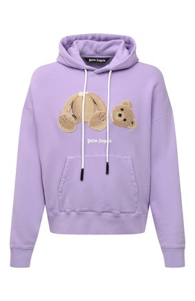 Женский хлопковое худи PALM ANGELS сиреневого цвета по цене 59050 руб., арт. PMBB058F21FLE0073660/W | Фото 1 Женский хлопковое худи PALM ANGELS сиреневого цвета, арт. PMBB058F21FLE0073660/W | Фото 1 (Рукава: Длинные; Материал внешний: Хлопок; Длина (для топов): Стандартные; Стили: Спорт-шик; Женское Кросс-КТ: Худи-одежда, Худи-спорт)