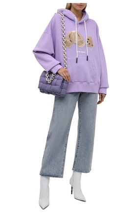 Женский хлопковое худи PALM ANGELS сиреневого цвета по цене 59050 руб., арт. PMBB058F21FLE0073660/W | Фото 2 Женский хлопковое худи PALM ANGELS сиреневого цвета, арт. PMBB058F21FLE0073660/W | Фото 2 (Рукава: Длинные; Материал внешний: Хлопок; Длина (для топов): Стандартные; Стили: Спорт-шик; Женское Кросс-КТ: Худи-одежда, Худи-спорт)