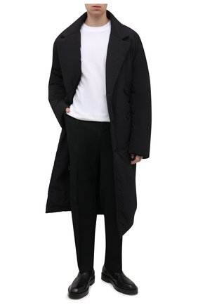 Мужской утепленный тренч OFF-WHITE черного цвета по цене 157500 руб., арт. 0MER044F21FAB001 | Фото 2 Мужской утепленный тренч OFF-WHITE черного цвета, арт. 0MER044F21FAB001 | Фото 2