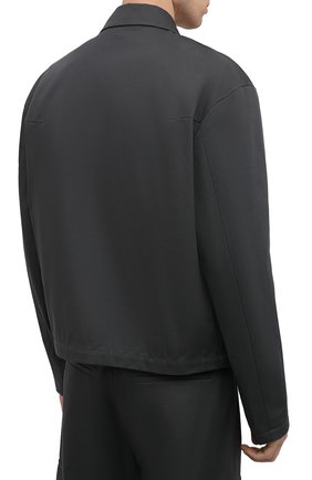 Мужская хлопковая куртка OFF-WHITE серого цвета, арт. 0MEA296F21FAB001 | Фото 4 (Кросс-КТ: Куртка, Ветровка; Рукава: Длинные; Стили: Гранж; Материал внешний: Хлопок; Длина (верхняя одежда): Короткие; Материал подклада: Хлопок)