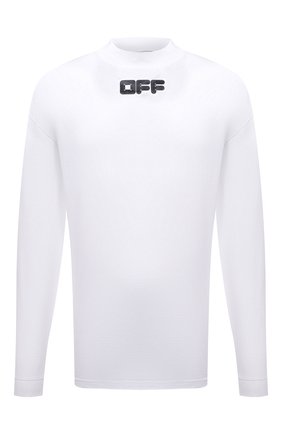 Мужская хлопковый лонгслив OFF-WHITE белого цвета по цене 27200 руб., арт. 0MAB032F21JER002 | Фото 1 Мужская хлопковый лонгслив OFF-WHITE белого цвета, арт. 0MAB032F21JER002 | Фото 1