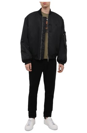 Мужская хлопковая футболка OFF-WHITE хаки цвета по цене 27200 руб., арт. 0MAA119F21JER017 | Фото 2 Мужская хлопковая футболка OFF-WHITE хаки цвета, арт. 0MAA119F21JER017 | Фото 2