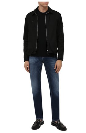 Мужские джинсы EMPORIO ARMANI темно-синего цвета по цене 26850 руб., арт. 6K1J06/1DH6Z | Фото 2 Мужские джинсы EMPORIO ARMANI темно-синего цвета, арт. 6K1J06/1DH6Z | Фото 2 (Материал внешний: Хлопок, Деним; Длина (брюки, джинсы): Стандартные; Кросс-КТ: Деним; Детали: Потертости; Силуэт М (брюки): Прямые; Стили: Кэжуэл)