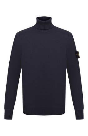 Мужской хлопковый свитер STONE ISLAND темно-синего цвета по цене 32650 руб., арт. 7515542A2 | Фото 1 Мужской хлопковый свитер STONE ISLAND темно-синего цвета, арт. 7515542A2 | Фото 1 (Материал внешний: Хлопок; Длина (для топов): Стандартные; Рукава: Длинные; Мужское Кросс-КТ: Свитер-одежда; Принт: Без принта; Стили: Кэжуэл)