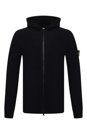 Мужской шерстяной кардиган STONE ISLAND темно-синего цвета по цене 38950 руб., арт. 7515516B6 | Фото 1 Мужской шерстяной кардиган STONE ISLAND темно-синего цвета, арт. 7515516B6 | Фото 1 (Материал внешний: Шерсть; Мужское Кросс-КТ: Кардиган-одежда; Стили: Кэжуэл; Рукава: Длинные; Длина (для топов): Стандартные)