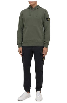 Мужские хлопковые джоггеры STONE ISLAND темно-серого цвета по цене 29700 руб., арт. 7515313L1 | Фото 2 Мужские хлопковые джоггеры STONE ISLAND темно-серого цвета, арт. 7515313L1 | Фото 2