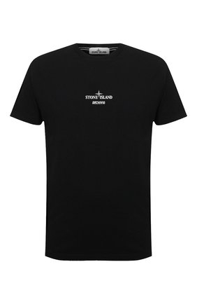 Мужская хлопковая футболка STONE ISLAND черного цвета по цене 13150 руб., арт. 75152NS91 | Фото 1 Мужская хлопковая футболка STONE ISLAND черного цвета, арт. 75152NS91 | Фото 1