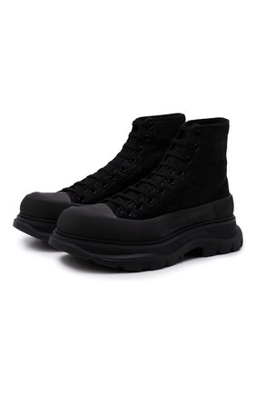 Мужские текстильные кроссовки ALEXANDER MCQUEEN черного цвета по цене 67600 руб., арт. 662675/W4Q32 | Фото 1 Мужские текстильные кроссовки ALEXANDER MCQUEEN черного цвета, арт. 662675/W4Q32 | Фото 1 (Материал внутренний: Натуральная кожа; Подошва: Массивная; Материал внешний: Текстиль; Стили: Гранж)