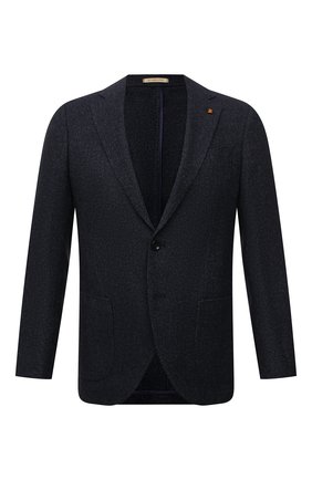 Мужской пиджак из шерсти и хлопка SARTORIA LATORRE синего цвета по цене 55400 руб., арт. JEF74 JA4102 | Фото 1 Мужской пиджак из шерсти и хлопка SARTORIA LATORRE синего цвета, арт. JEF74 JA4102 | Фото 1 (Материал внешний: Шерсть, Хлопок; Материал подклада: Вискоза; 1-2-бортные: Однобортные; Случай: Повседневный; Пиджаки М: Приталенный; Стили: Кэжуэл; Рукава: Длинные; Длина (для топов): Стандартные)
