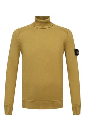 Мужской хлопковый свитер STONE ISLAND горчичного цвета по цене 32650 руб., арт. 7515542A2 | Фото 1 Мужской хлопковый свитер STONE ISLAND горчичного цвета, арт. 7515542A2 | Фото 1