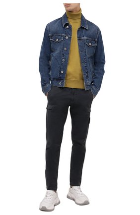 Мужской хлопковый свитер STONE ISLAND горчичного цвета по цене 32650 руб., арт. 7515542A2 | Фото 2 Мужской хлопковый свитер STONE ISLAND горчичного цвета, арт. 7515542A2 | Фото 2