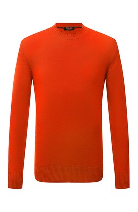 Мужской кашемировый свитер LORO PIANA оранжевого цвета, арт. FAL7220 | Фото 1 (Материал внешний: Кашемир, Шерсть; Мужское Кросс-КТ: Свитер-одежда; Принт: Без принта; Стили: Кэжуэл; Длина (для топов): Стандартные; Рукава: Длинные)