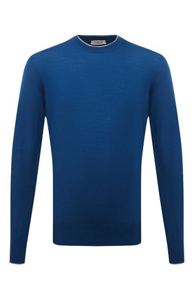 Мужской джемпер из шерсти и кашемира FIORONI синего цвета по цене 32600 руб., арт. MK00T0A1 | Фото 1 Мужской джемпер из шерсти и кашемира FIORONI синего цвета, арт. MK00T0A1 | Фото 1