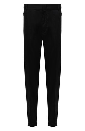Мужские хлопковые брюки EMPORIO ARMANI черного цвета, арт. 6K1PG5/1NPQZ | Фото 1 (Материал внешний: Хлопок; Длина (брюки, джинсы): Стандартные; Случай: Повседневный; Стили: Кэжуэл)