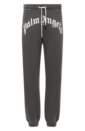 Мужские хлопковые джоггеры PALM ANGELS серого цвета по цене 37450 руб., арт. PMCH011F21FLE0021001 | Фото 1 Мужские хлопковые джоггеры PALM ANGELS серого цвета, арт. PMCH011F21FLE0021001 | Фото 1 (Материал внешний: Хлопок; Силуэт М (брюки): Джоггеры; Стили: Спорт-шик; Мужское Кросс-КТ: Брюки-трикотаж; Длина (брюки, джинсы): Стандартные)