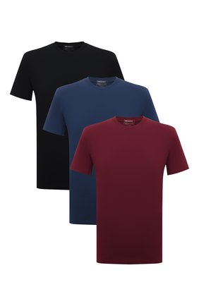 Мужская комплект из трех футболок MAISON MARGIELA разноцветного цвета, арт. S50GC0652/S23973 | Фото 1 (Принт: Без принта; Рукава: Короткие; Длина (для топов): Стандартные; Материал внешний: Хлопок)