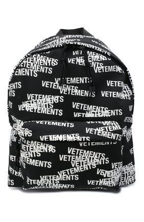 Мужской текстильный рюкзак VETEMENTS черного цвета, арт. UA52BA700B 1302/M | Фото 1 (Материал: Текстиль; Размер: large; Стили: Кэжуэл)