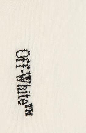 Мужские хлопковые носки OFF-WHITE кремвого цвета по цене 5875 руб., арт. 0MRA040F21KNI001 | Фото 2 Мужские хлопковые носки OFF-WHITE кремвого цвета, арт. 0MRA040F21KNI001 | Фото 2 (Материал внешний: Хлопок; Кросс-КТ: бельё)