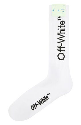 Мужские хлопковые носки OFF-WHITE белого цвета по цене 5875 руб., арт. 0MRA001F21KNI004 | Фото 1 Мужские хлопковые носки OFF-WHITE белого цвета, арт. 0MRA001F21KNI004 | Фото 1 (Материал внешний: Хлопок; Кросс-КТ: бельё)