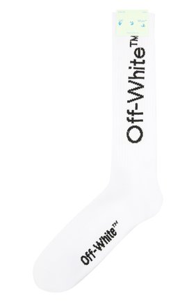 Мужские хлопковые носки OFF-WHITE белого цвета, арт. 0MRA001F21KNI003 | Фото 1 (Материал внешний: Хлопок; Кросс-КТ: бельё)