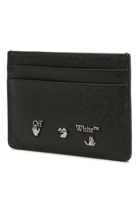 Мужской кожаный футляр для кредитных карт OFF-WHITE черного цвета, арт. 0MND017F21LEA002 | Фото 2 (Материал: Натуральная кожа)