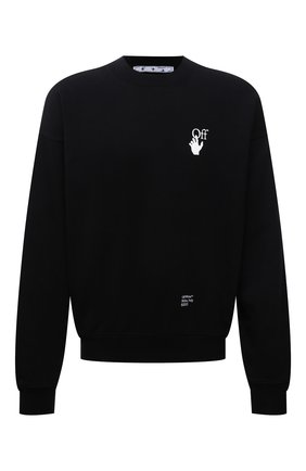 Мужской хлопковый свитшот OFF-WHITE черного цвета по цене 42600 руб., арт. 0MBA054F21FLE011 | Фото 1 Мужской хлопковый свитшот OFF-WHITE черного цвета, арт. 0MBA054F21FLE011 | Фото 1 (Материал внешний: Хлопок; Длина (для топов): Стандартные; Рукава: Длинные; Мужское Кросс-КТ: свитшот-одежда; Принт: С принтом; Стили: Гранж)