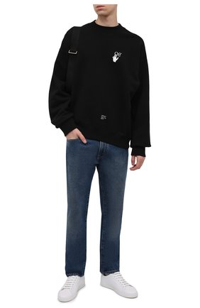 Мужской хлопковый свитшот OFF-WHITE черного цвета по цене 42600 руб., арт. 0MBA054F21FLE011 | Фото 2 Мужской хлопковый свитшот OFF-WHITE черного цвета, арт. 0MBA054F21FLE011 | Фото 2 (Материал внешний: Хлопок; Длина (для топов): Стандартные; Рукава: Длинные; Мужское Кросс-КТ: свитшот-одежда; Принт: С принтом; Стили: Гранж)