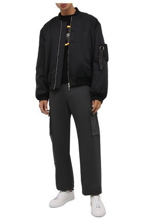Мужская хлопковая футболка OFF-WHITE черного цвета по цене 27200 руб., арт. 0MAA027F21JER014 | Фото 2 Мужская хлопковая футболка OFF-WHITE черного цвета, арт. 0MAA027F21JER014 | Фото 2