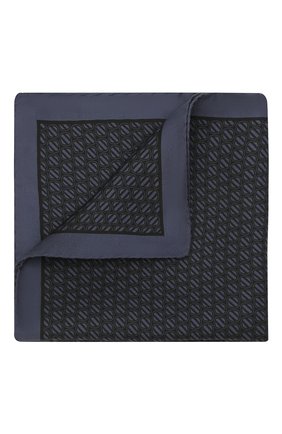 Мужской шелковый платок ERMENEGILDO ZEGNA темно-синего цвета, арт. Z2J16A/39A | Фото 1 (Материал: Текстиль, Шелк)