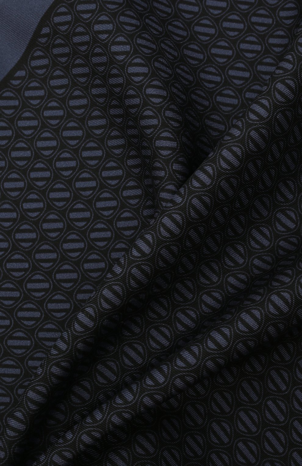 Мужской шелковый платок ERMENEGILDO ZEGNA темно-синего цвета, арт. Z2J16A/39A | Фото 2 (Материал: Текстиль, Шелк)